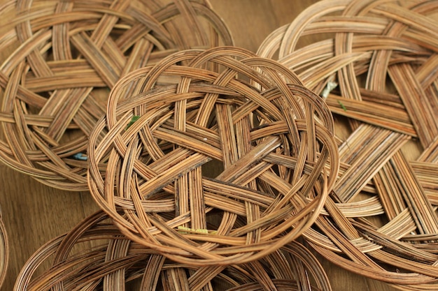 Piring Lidi Woven Plate Made from Coconut Leaf Stick