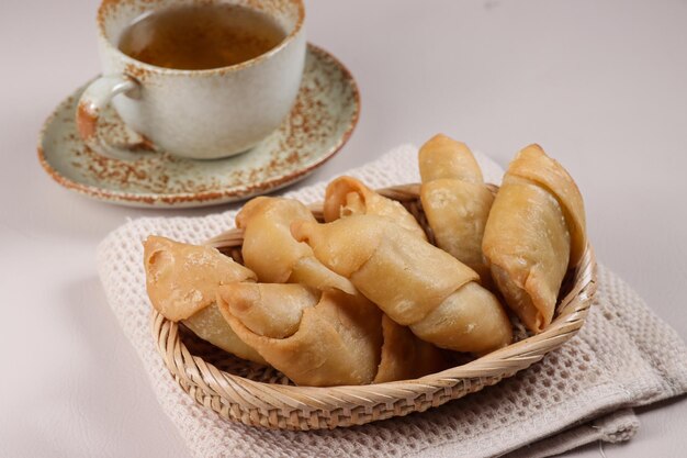 Pisang Molen is an Indonesia Street Food Made From Fried Banana Warp With Sheet Pastry