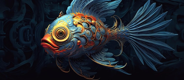 Pisces the Fish Zodiac Sign Generative AI