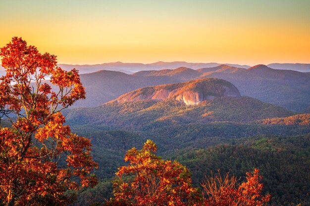 Pisgah National Forest North Carolina USA bij Looking Glass Rock