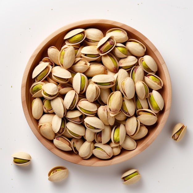 Pista chios isolated seeds on a white background