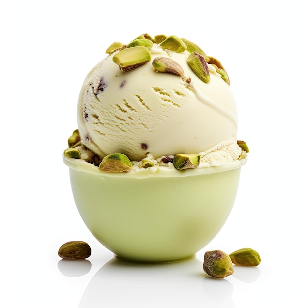 Photo pistachio ice cream