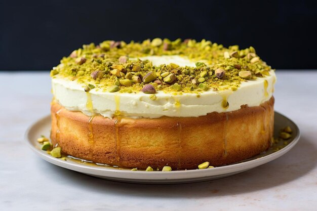 Photo pistachio lemon cake