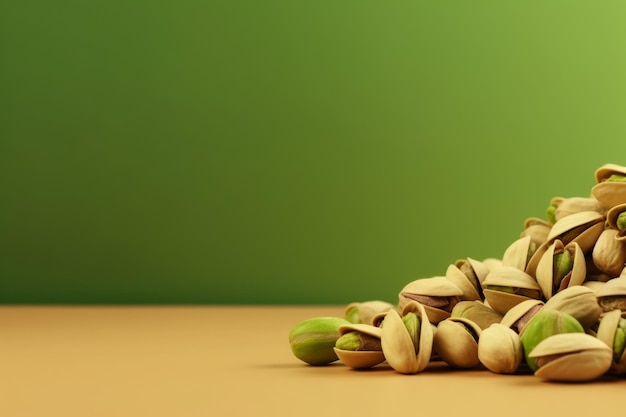 Pistachio nuts banner Generate Ai