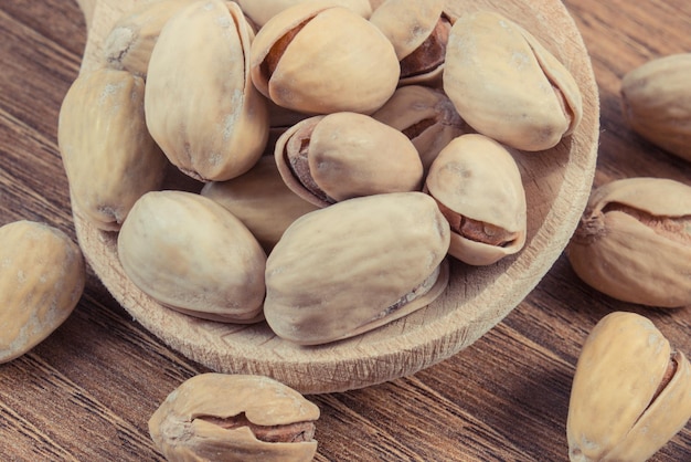 Pistachio nuts containing vitamins and minerals Healthy eating