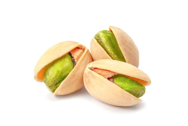 Pistachio nuts isolated on a white background. mock-up.