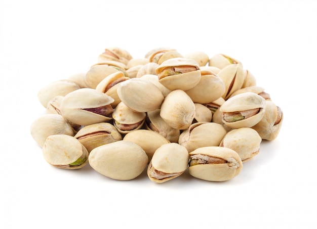 Pistachio nuts isolated on a white 