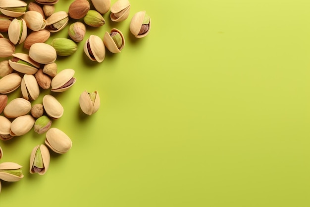 Photo pistachio nuts mockup generate ai