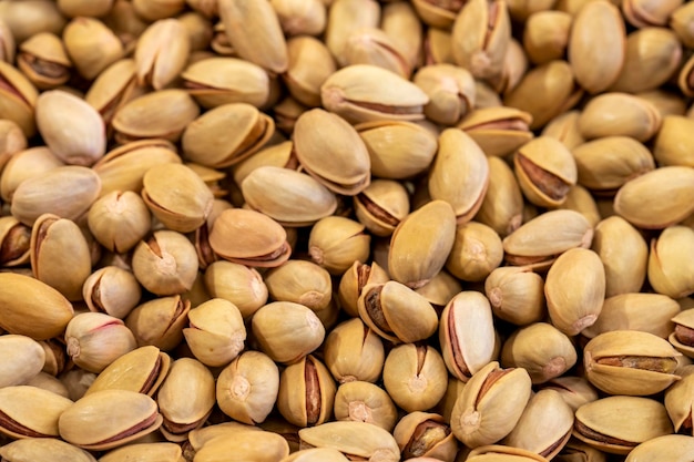 Pistachio nuts Organic healthy food Closeup