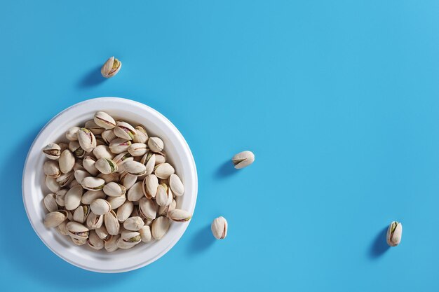 Pistachio nuts in a plate