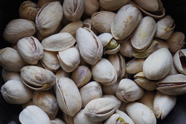 Pistachio in shell salted close up