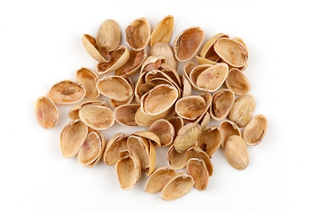 Pistachio shell on a white background isolate