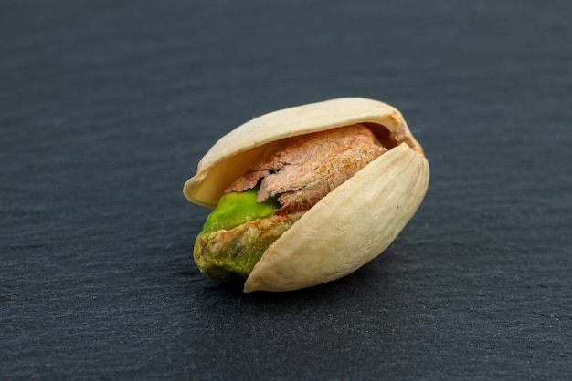 Pistachio on slate stone.