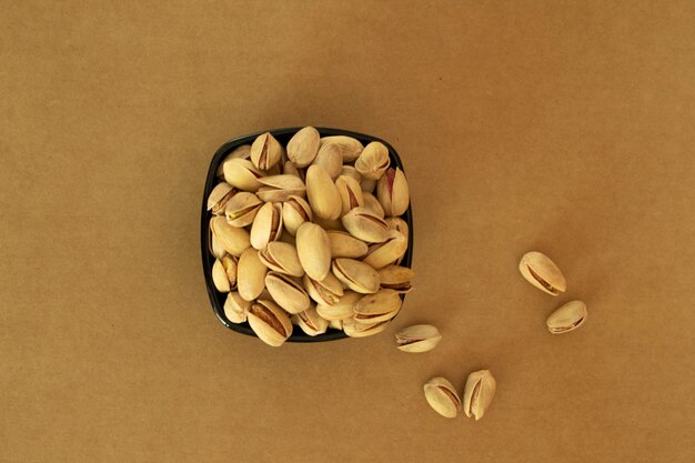 Pistachio TOp Bowl Photo Brown Background