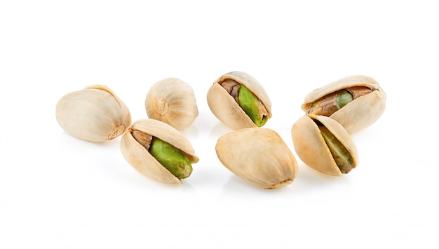 Pistachio on a white background