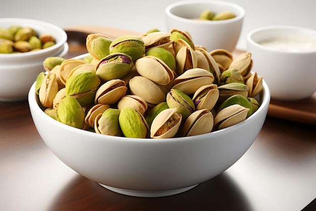 Pistachios in a bowl photography