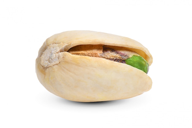 Pistachios isolated on white background