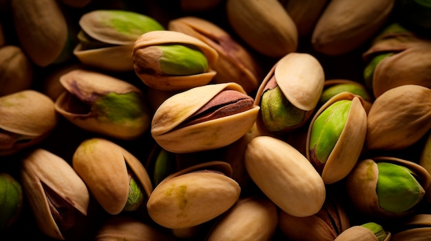 Pistachios a lot closeup Generative AI