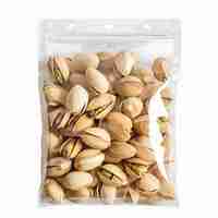 Photo pistachios in a transparent bag