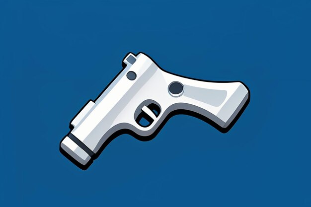 Pistol toy cartoon icon virtual item game prop simple style gun weapon illustration ui design