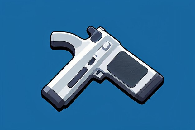 Pistol toy cartoon icon virtual item game prop simple style gun weapon illustration ui design