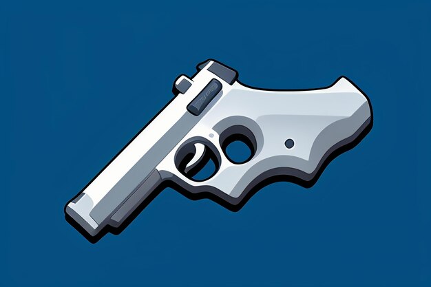 Pistol toy cartoon icon virtual item game prop simple style gun weapon illustration ui design