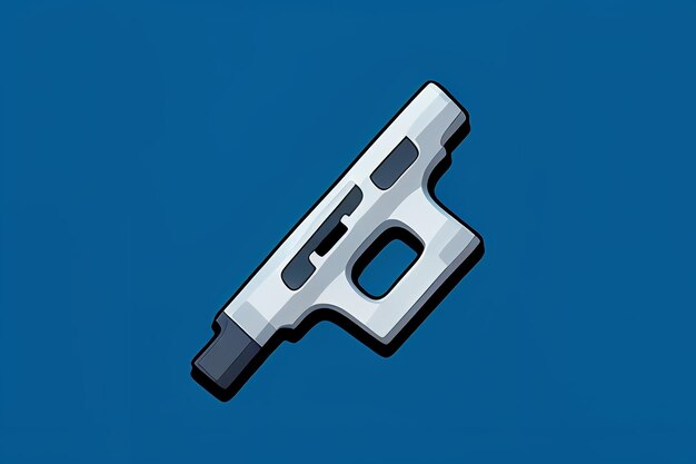 Pistol toy cartoon icon virtual item game prop simple style gun weapon illustration ui design