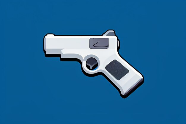 Pistol toy cartoon icon virtual item game prop simple style gun weapon illustration ui design