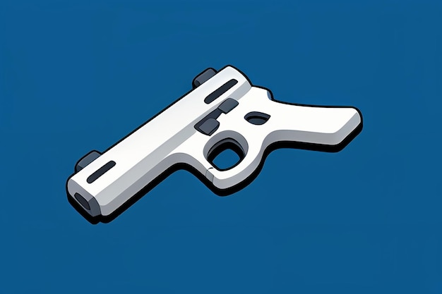 Pistol toy cartoon icon virtual item game prop simple style gun weapon illustration ui design