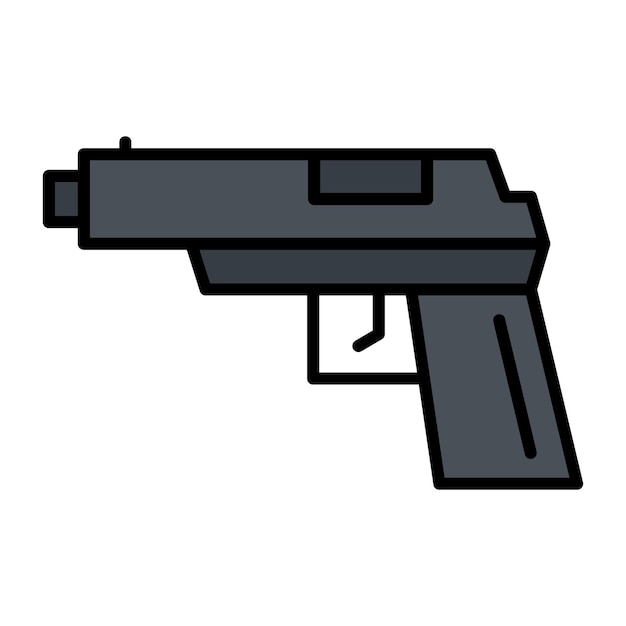 Pistool vlakke afbeelding