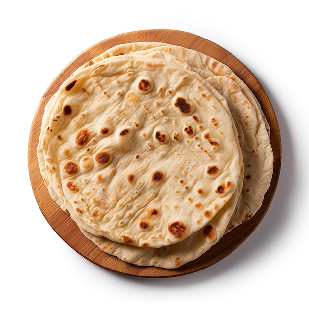 Pita bread isolated on white background