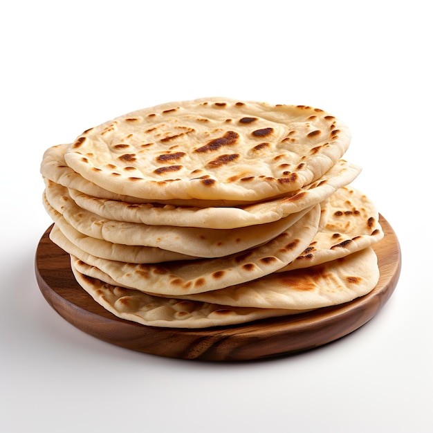 Pita bread isolated on white background