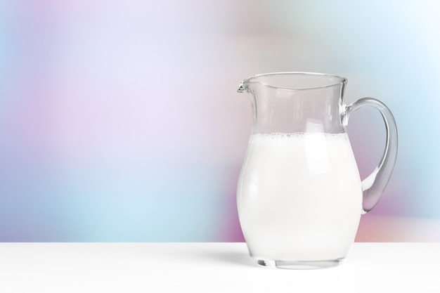 Pitcher  with some milk