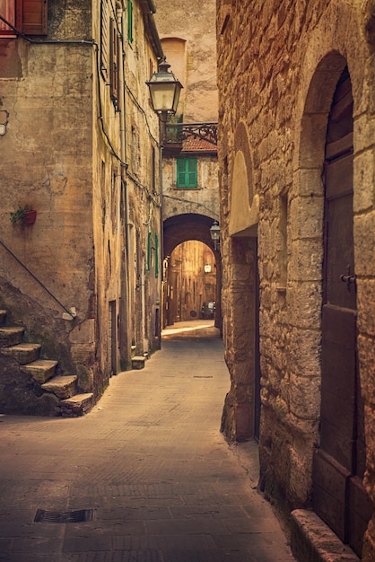 Pitigliano stadsstraat