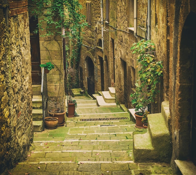 Pitigliano stadsstraat