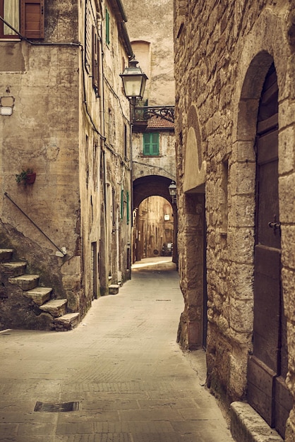 Pitigliano stadsstraat