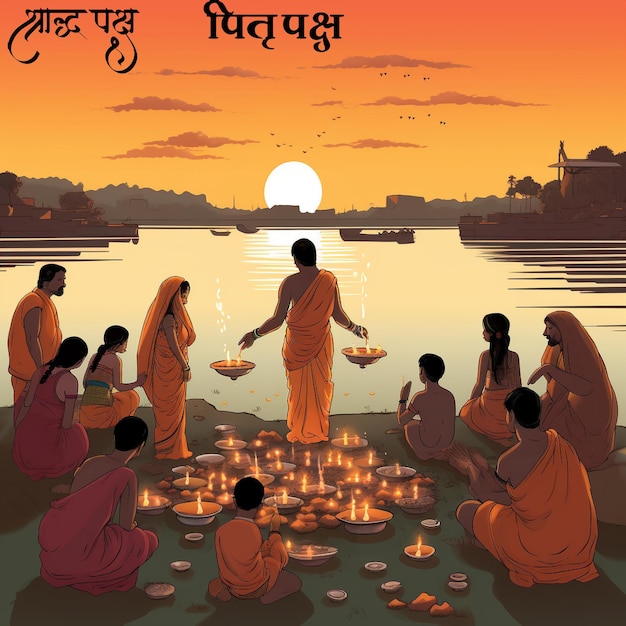 pitru paksha shraddha social media banner pind daan ceremony hindu rituals