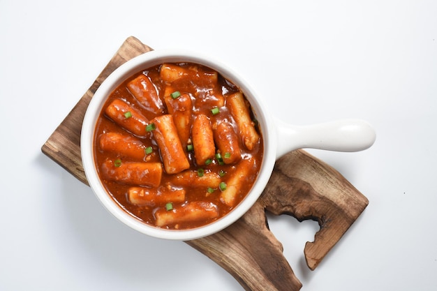 pittige Koreaanse tteokbokki pittige Koreaanse rijstwafel