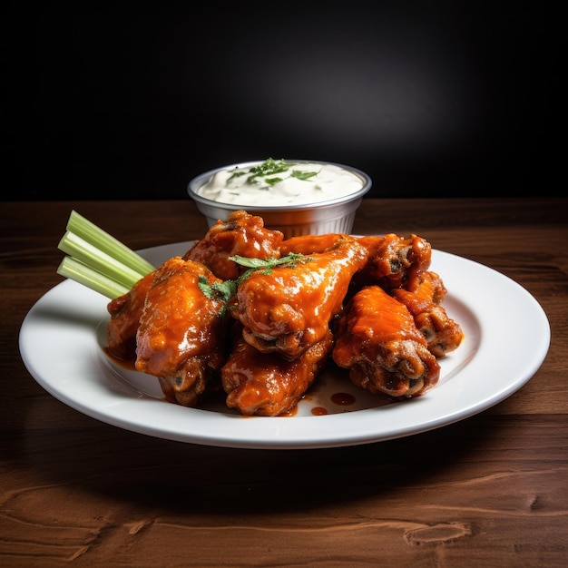 Pittige Zelfgemaakte Buffalo Wings Generatieve AI