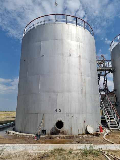 Photo pitting corrosion and through defects on steel pipes and process equipment at an oil refinery in rus