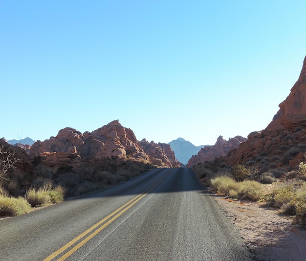 Pittoresk pad door de Valley of Fire