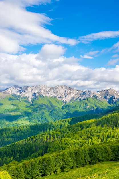 Pittoreske landschappen in de bergen van Komovi Montenegro