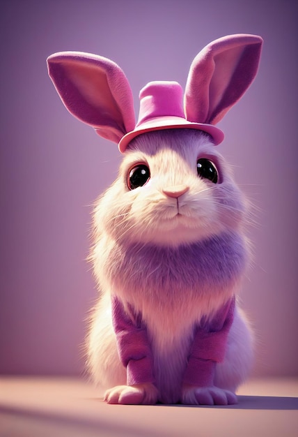 Pixar style cute rabbit