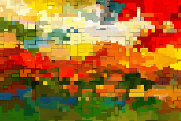 Pixel Art Abstract Background Dynamic Digital Texture