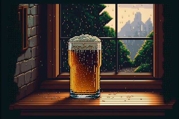 Pixel art background Artwork