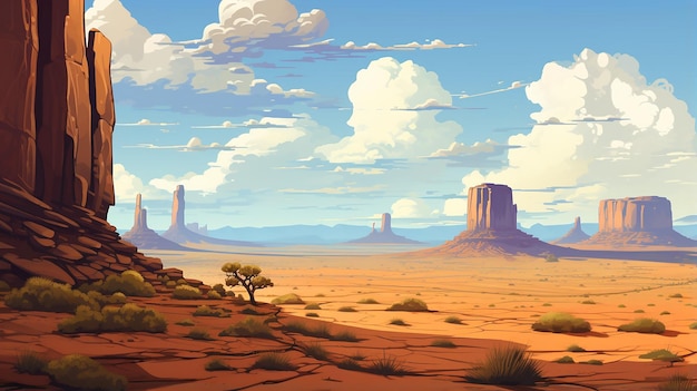 pixel art desert at day with blue sky