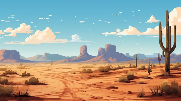 pixel art desert at day with blue sky