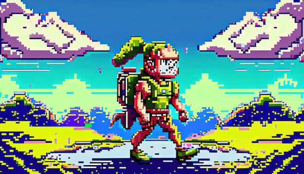 pixel art figuur