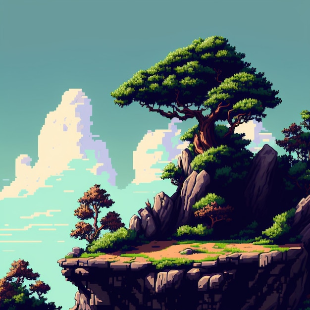 Pixel art illustration