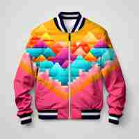 Photo pixel art jacket with vibrant colors by pixelplantmaster